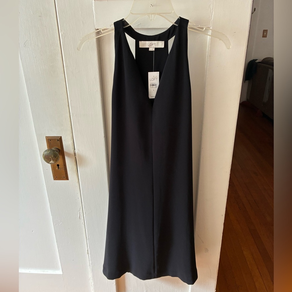 LOFT Elegant Black Backless Dress